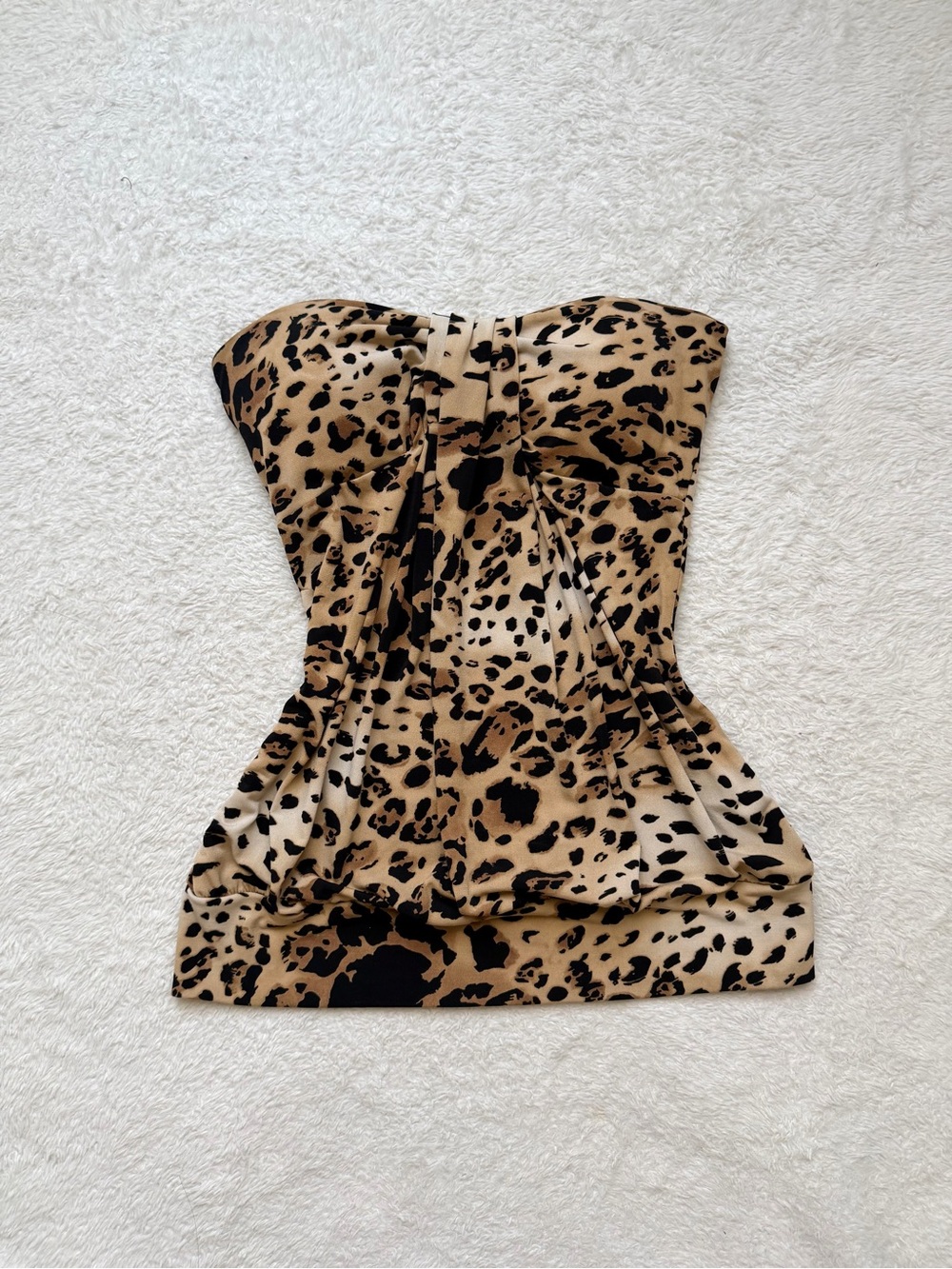 Early 2000s Wet Seal cheetah print tube top
